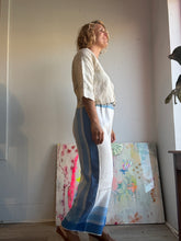 Load image into Gallery viewer, Blue tablecloth pants 25031