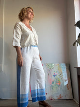 Load image into Gallery viewer, Blue tablecloth pants 25031