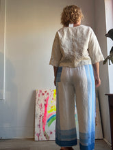 Load image into Gallery viewer, Blue tablecloth pants 25031