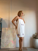 Load image into Gallery viewer, white and purple tank dress 25040