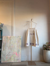 Load image into Gallery viewer, white and purple tank dress 25040