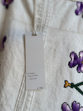 Load image into Gallery viewer, white and purple tank dress 25040