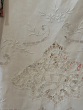 Load image into Gallery viewer, 26185 Antique White Embroidered Linen Cutwork Dress — One of a Kind