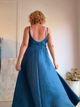 Load image into Gallery viewer, Long blue dress