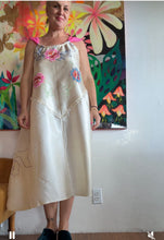 Load image into Gallery viewer, low back dress made from a 1940s satin coverlet 251213