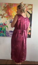 Load image into Gallery viewer, 26216 Hand-Dyed Satin Cupro Wrap Dress —wine