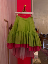Load image into Gallery viewer, green and pink skirt