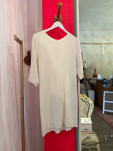 Load image into Gallery viewer, Open back white linen dress