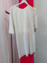 Load image into Gallery viewer, Open back white linen dress