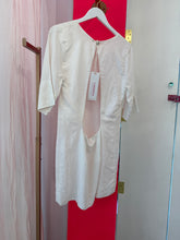 Load image into Gallery viewer, Open back white linen dress