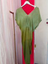 Load image into Gallery viewer, Green silk dress