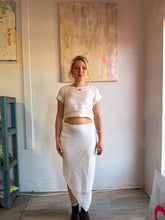 Load image into Gallery viewer, Ranglan crop tee made from rice linen