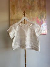 Load image into Gallery viewer, Ranglan crop tee made from rice linen