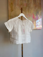 Load image into Gallery viewer, Ranglan crop tee made from rice linen