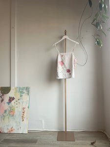 Up-cycled embroidered linen top