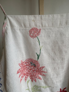 Up-cycled embroidered linen top