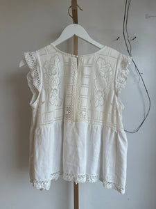 The Josephine top in vintage linen and lace