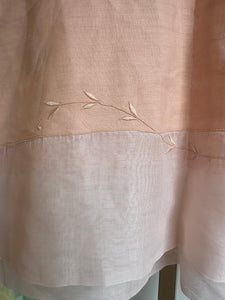 Blush linen and silk top