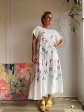 Load image into Gallery viewer, Vintage rose tablecloth dress