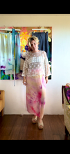 Load image into Gallery viewer, 26275 Textured Cupro Wrap Skirt in Pink &amp; Cream