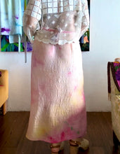 Load image into Gallery viewer, 26275 Textured Cupro Wrap Skirt in Pink &amp; Cream