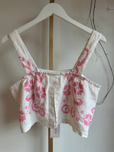 Load image into Gallery viewer, Pink embroidery crop top