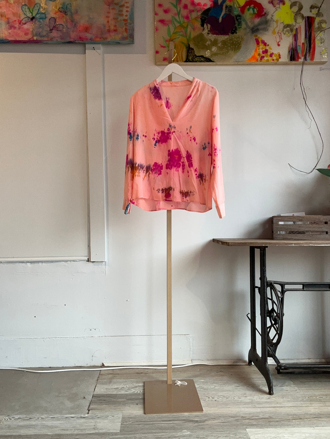 hand dyed Silk shirt