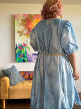 Load image into Gallery viewer, hand dyed dress with belt d2504