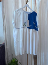 Load image into Gallery viewer, blue linen wrap skirt 25025