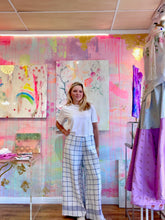Load image into Gallery viewer, Pants made from a vintage tablecloth 250931