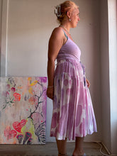 Load image into Gallery viewer, hand painted purple skirt 25058