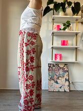 Load image into Gallery viewer, Embroidered tablecloth pants