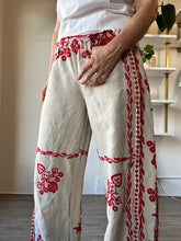 Load image into Gallery viewer, Embroidered tablecloth pants