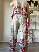 Load image into Gallery viewer, Embroidered tablecloth pants