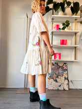 Load image into Gallery viewer, cross stitch drop waist dress