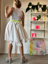 Load image into Gallery viewer, neon elastic waist crocheted edge skirt 25028