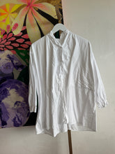 Load image into Gallery viewer, Edwardian Men's Cotton Blouse with Stand Collar | Unisex Styling At26046