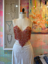 Load image into Gallery viewer, Hand-Dyed Button Chainmail Top — One of a Kind