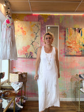 Load image into Gallery viewer, 26142 Vintage Cross-Stitch Tablecloth Tank Dress — Size Medium