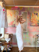 Load image into Gallery viewer, 26142 Vintage Cross-Stitch Tablecloth Tank Dress — Size Medium