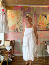 Load image into Gallery viewer, 26140 Vintage Tablecloth Dress — White Crochet Lace, Size Medium