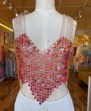 Load image into Gallery viewer, Hand-Dyed Button Chainmail Top — One of a Kind