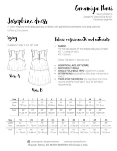 Josephine bundle dress, top, and jumpsuit patterns