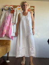 Load image into Gallery viewer, 26131 Antique Linen Cutwork Tank Dress