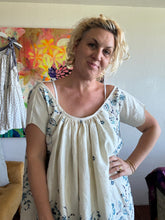 Load image into Gallery viewer, 26135 Embroidered Vintage Tablecloth Babydoll Dress