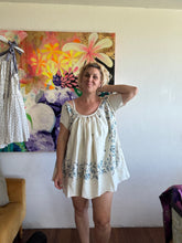 Load image into Gallery viewer, 26135 Embroidered Vintage Tablecloth Babydoll Dress