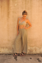 Load image into Gallery viewer, Linen wide leg pants