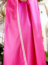 Load image into Gallery viewer, 35/100 double box pleat long pink dress