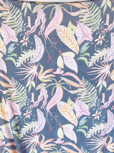 Cotton French Terry tropical fiesta grey