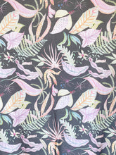 Load image into Gallery viewer, Cotton French Terry tropical fiesta black